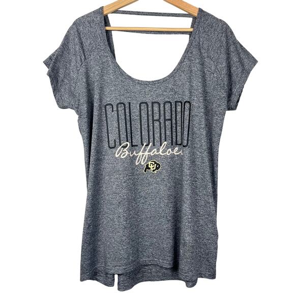 University of Colorado Buffs Rivalry Threads Low-back Shirt Gray Size L Logo - Picture 1 of 10
